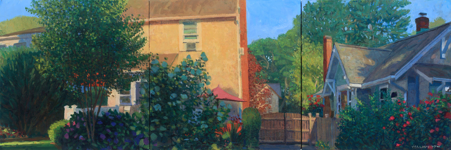 Backyard Sunrise (Triptych)
