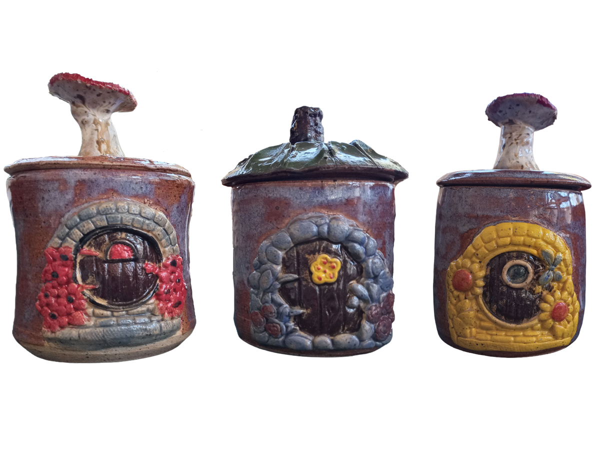 Small Lidded Fairy Jars
