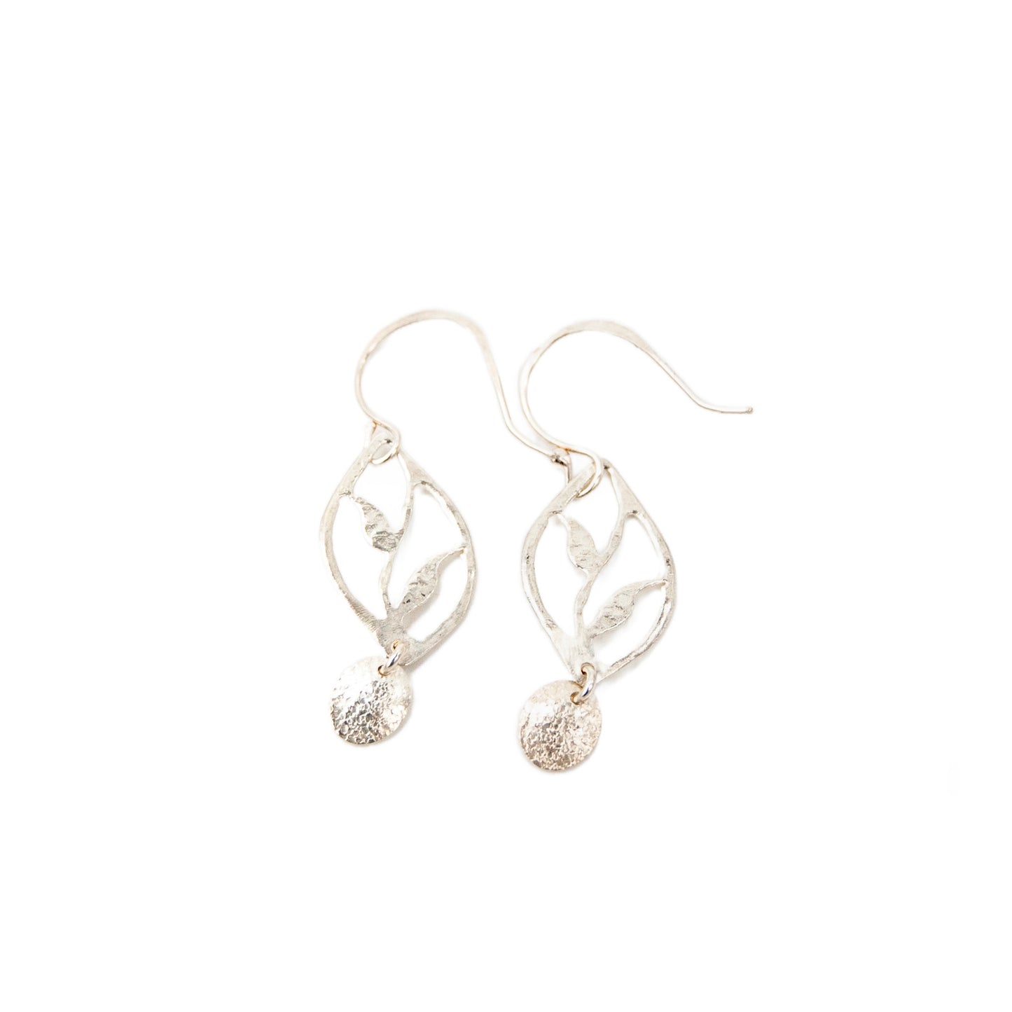 Sterling Silver Leaf Earrings