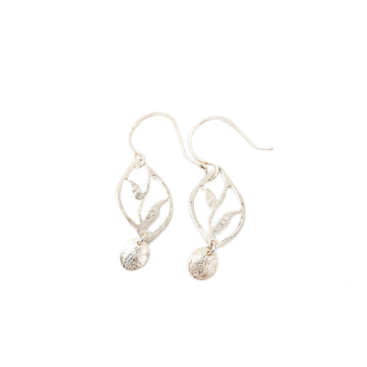 Sterling Silver Leaf Earrings