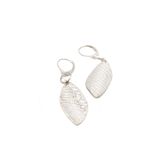 Textured Sterling Silver Earrings