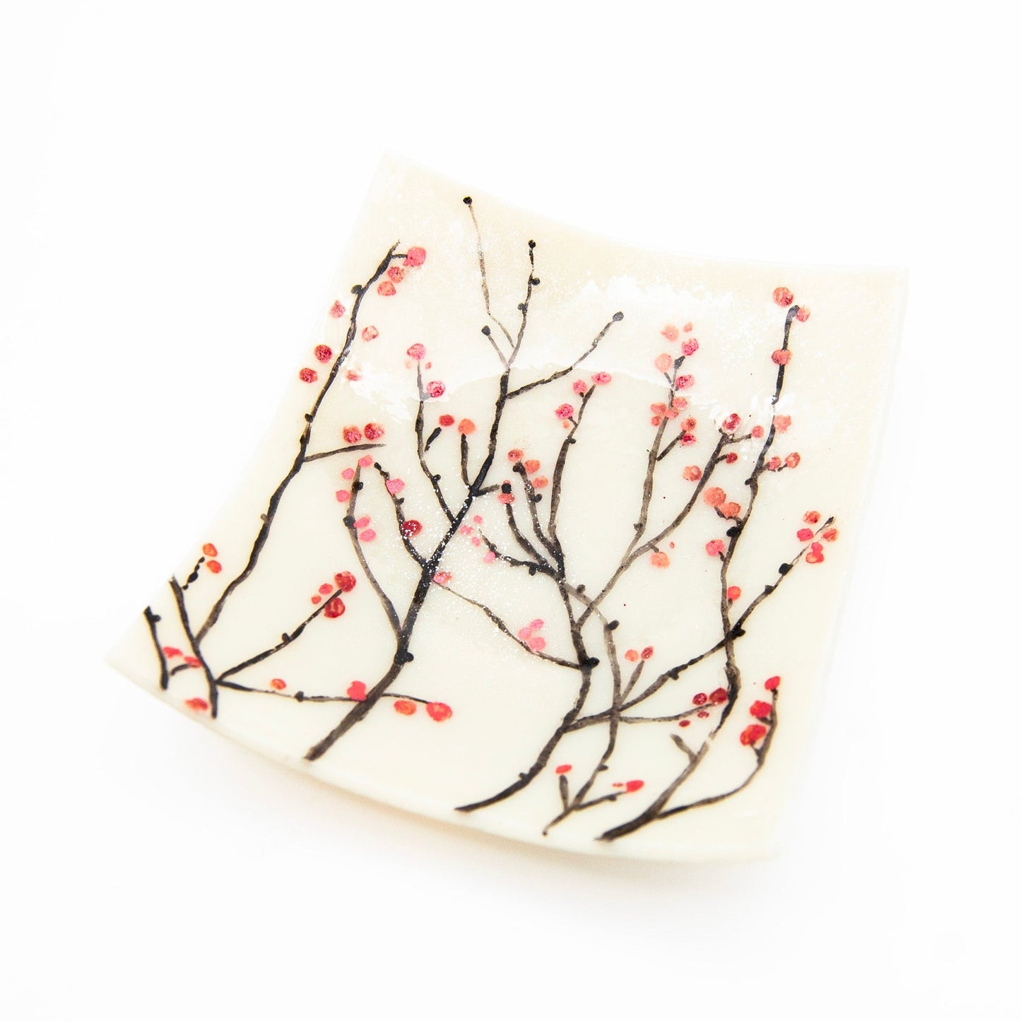 Winter Berry Platter French Vanilla Background