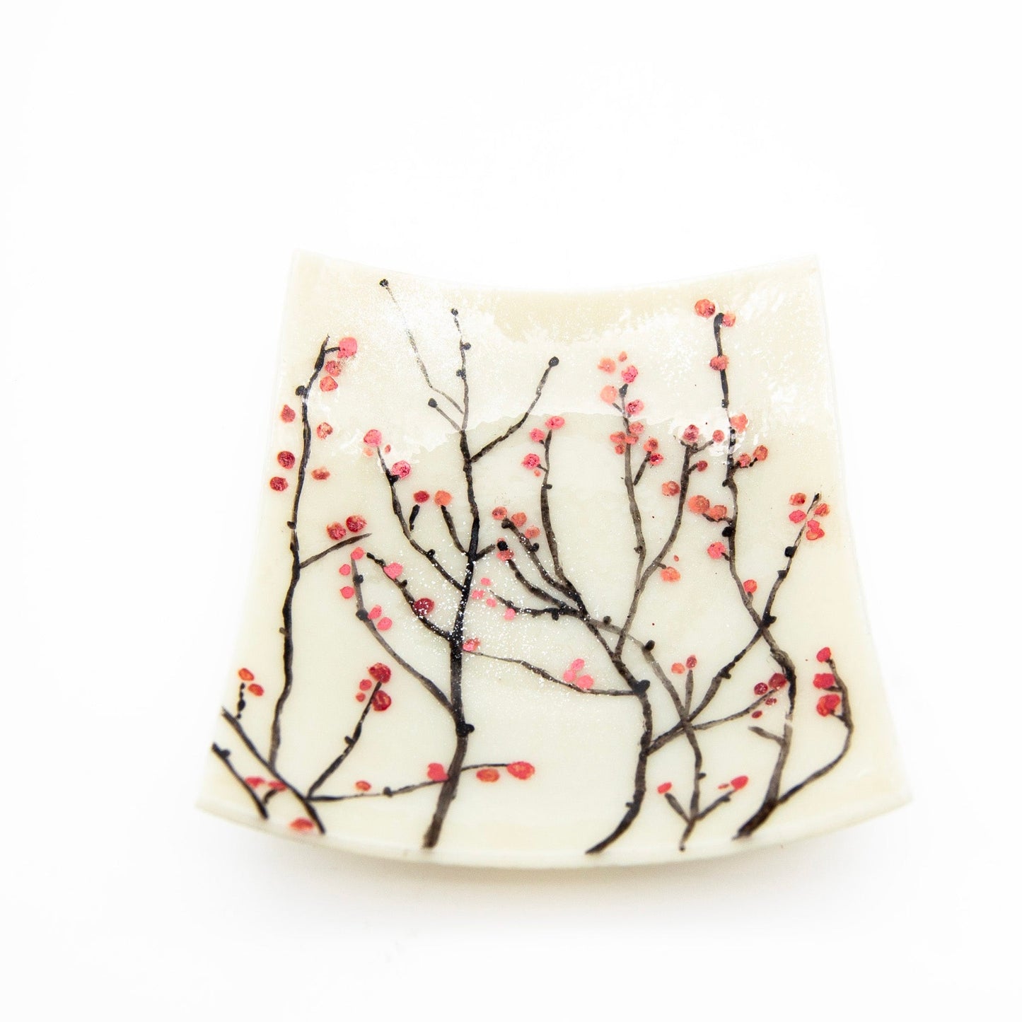 Winter Berry Platter French Vanilla Background