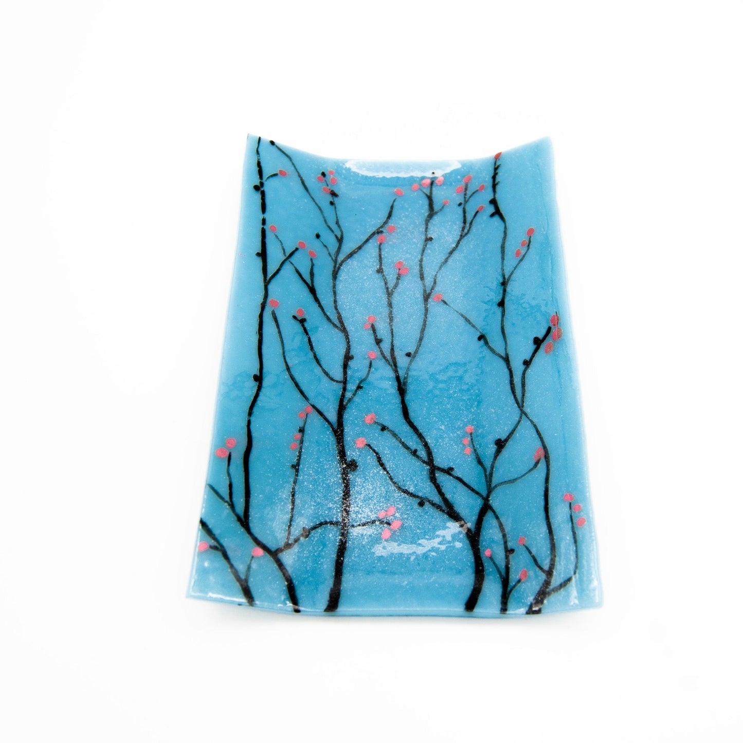 Winter Berry Platter Baby Blue Background