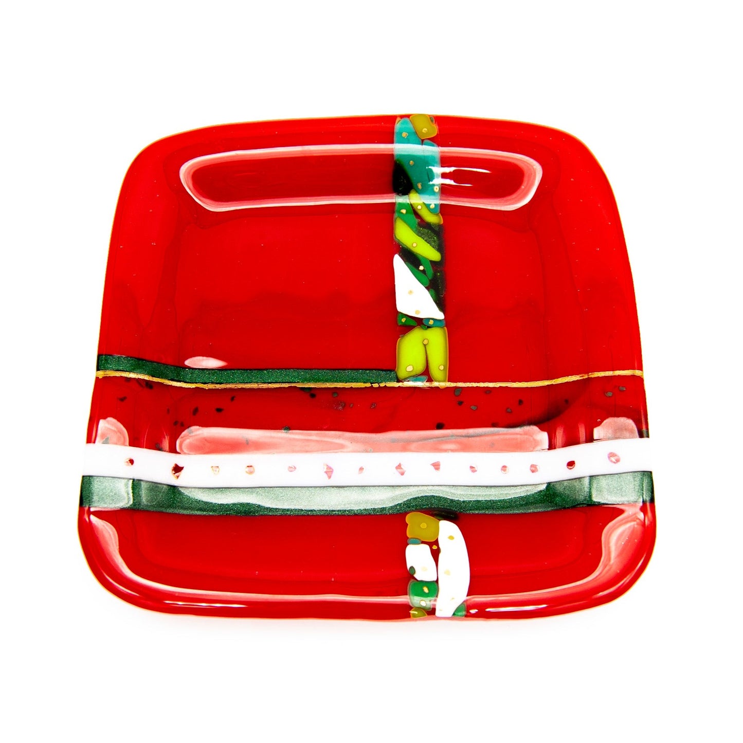 8" Red Holiday Platter