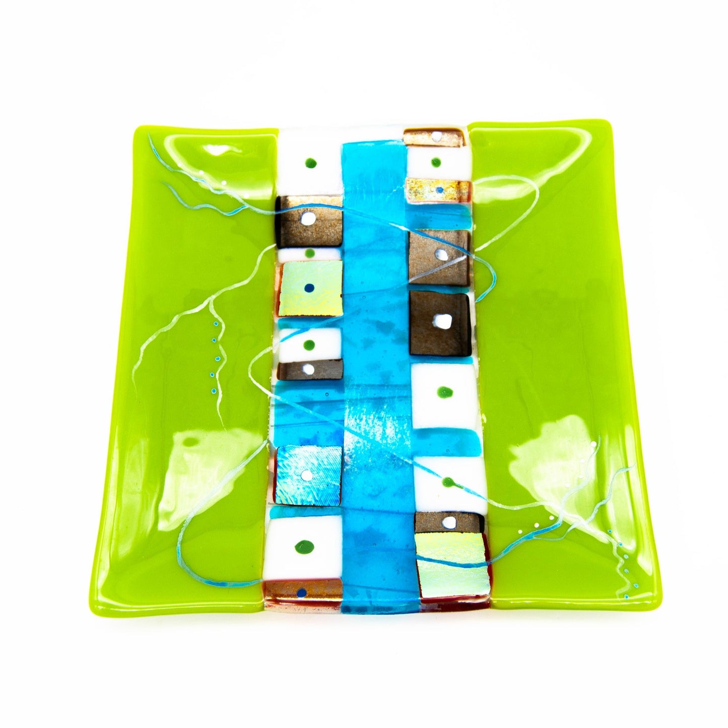 8" Square Spring Green Plate