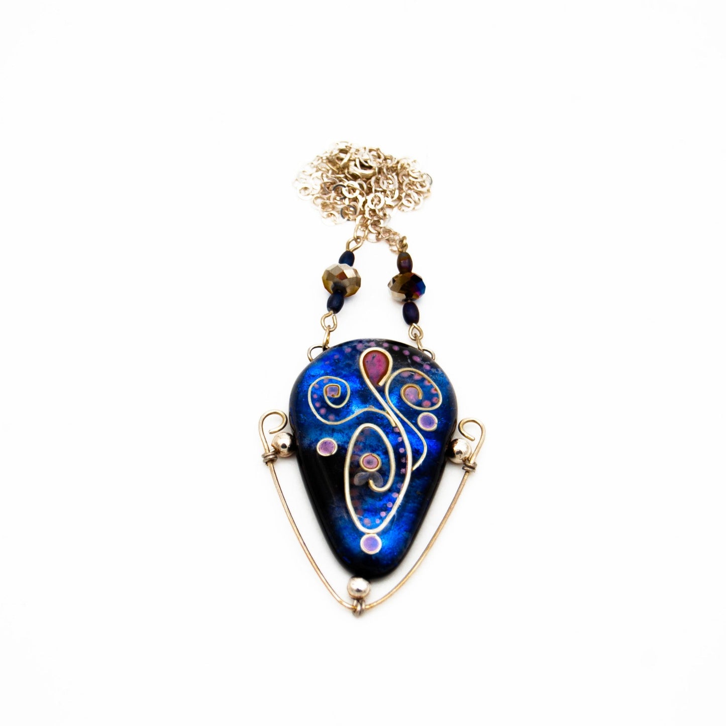Large Oval Cloisonné Pendant