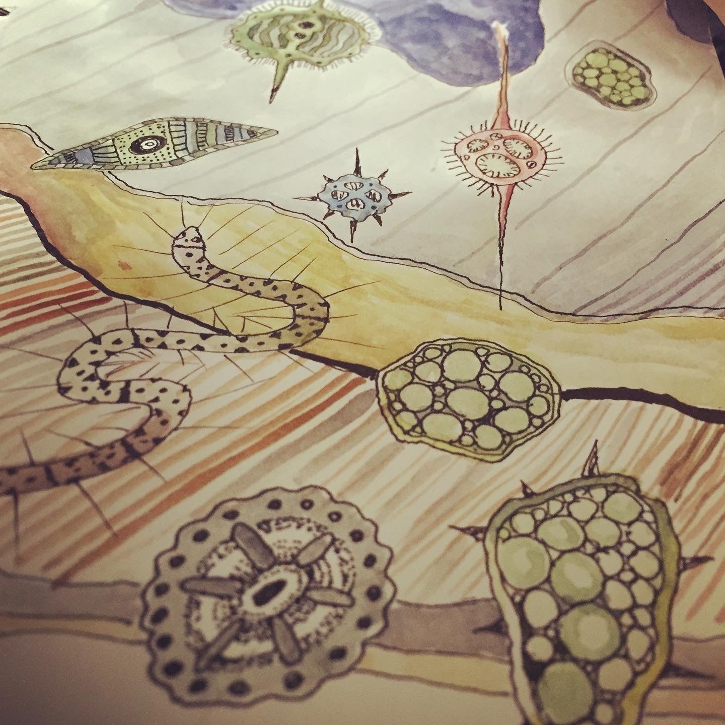 10-13 Microscopic Worlds: Microbiology Inspired Mixed Media Workshop