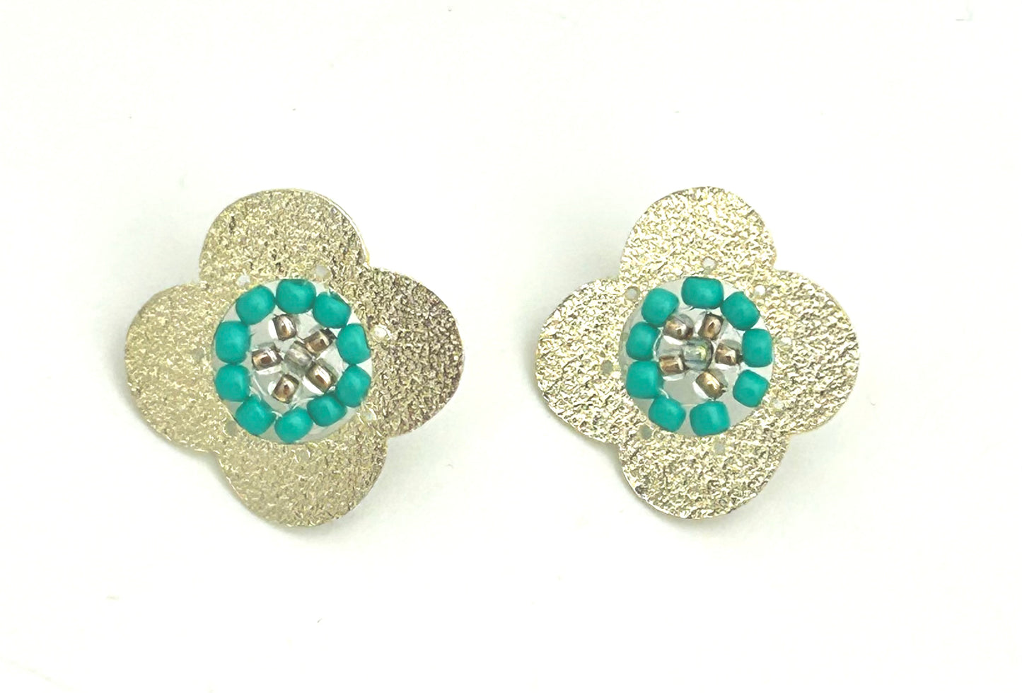 Sterling Silver Lotus Flower Earrings