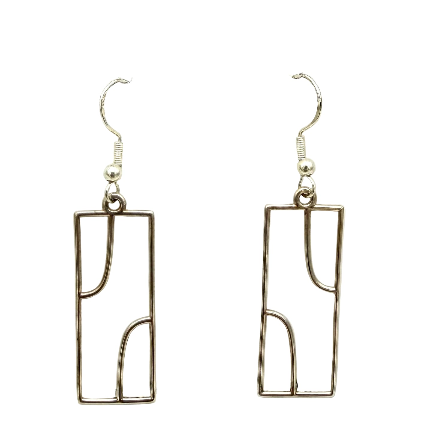Silver Secant Function Earrings