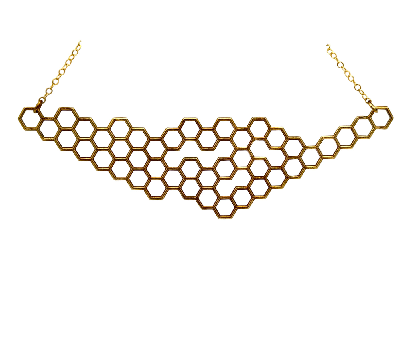 Brass Hexicon Necklace