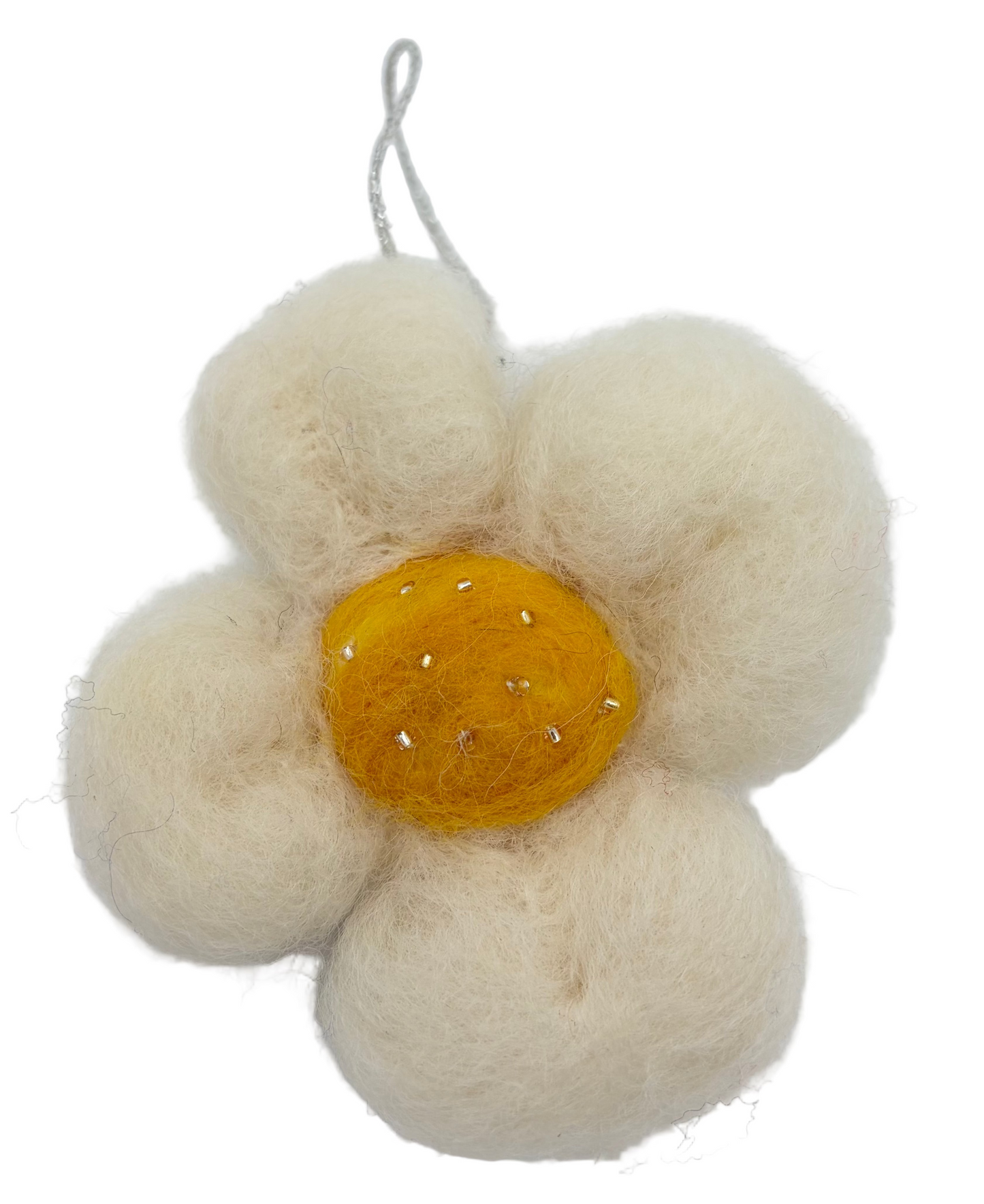 Needle Felted Flower Ornament