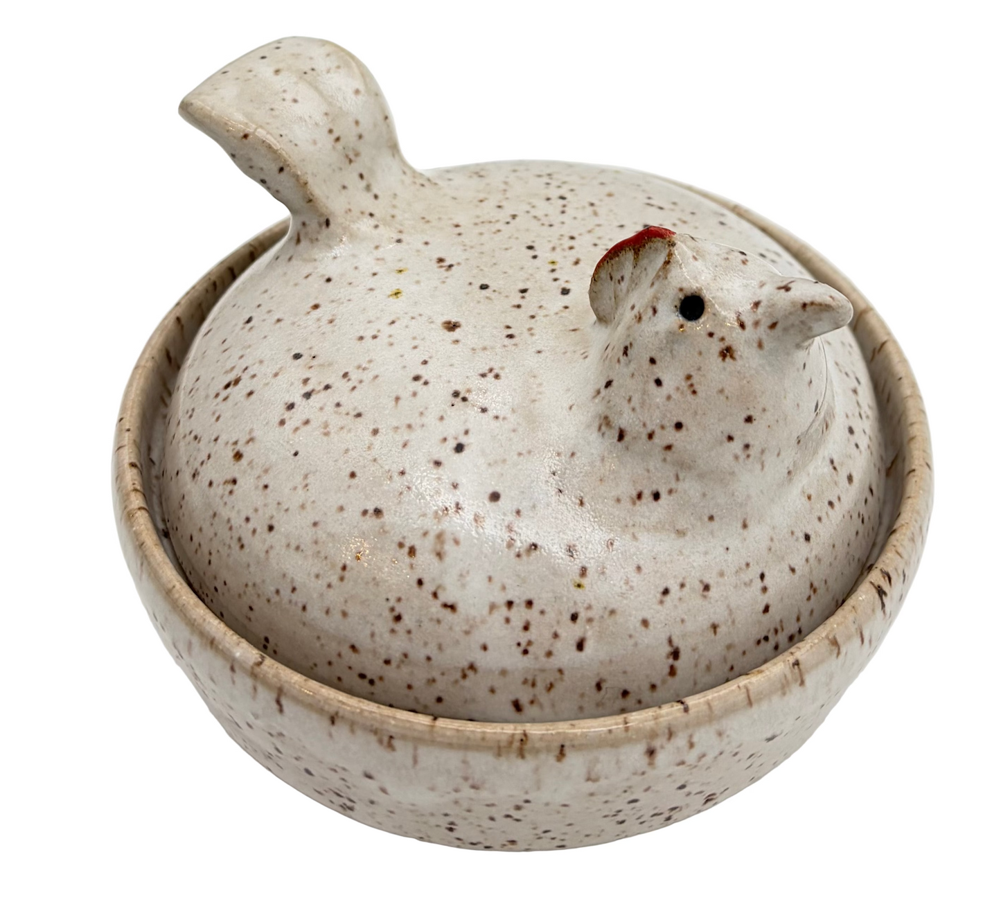 Chicken Sugar Bowl - White