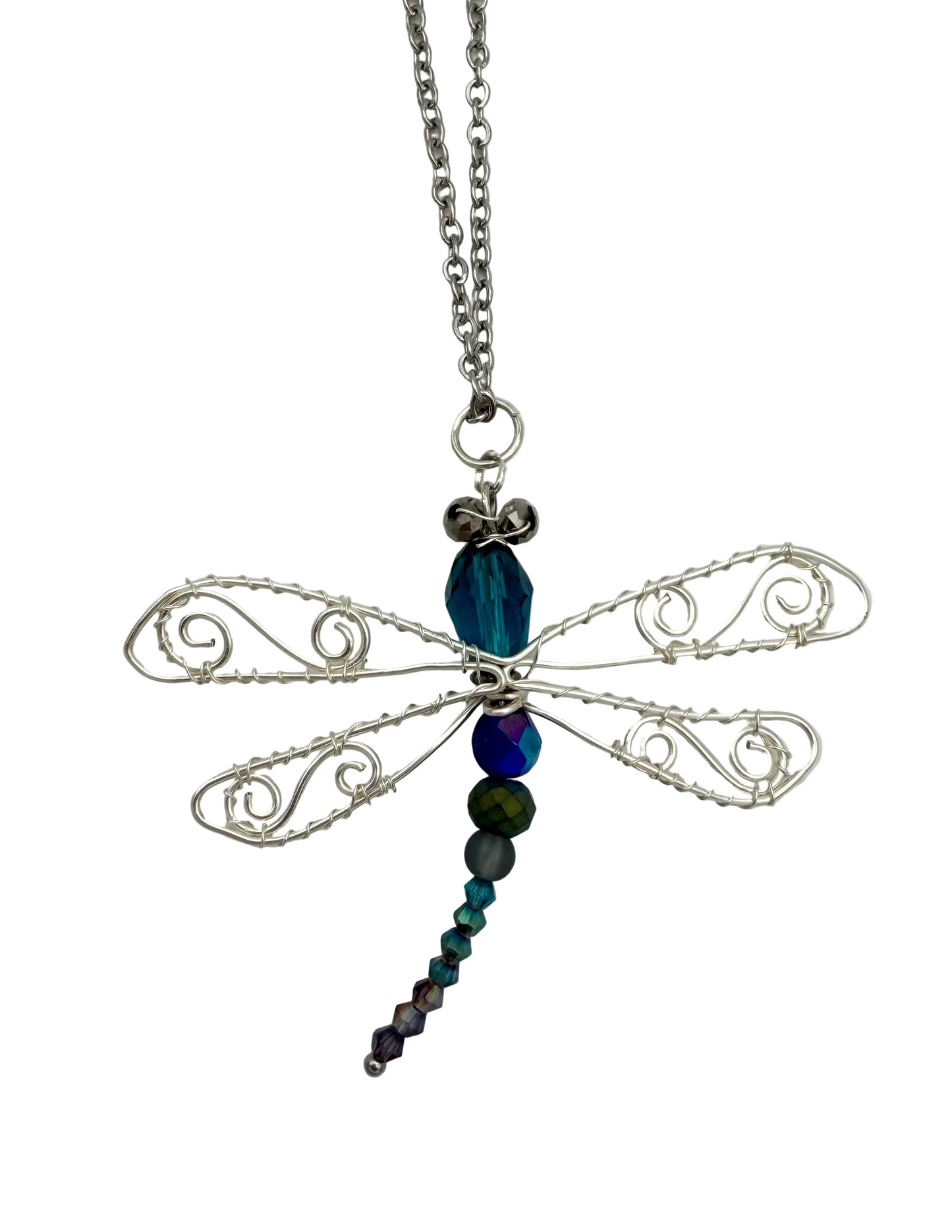Silver Dragonfly Necklace
