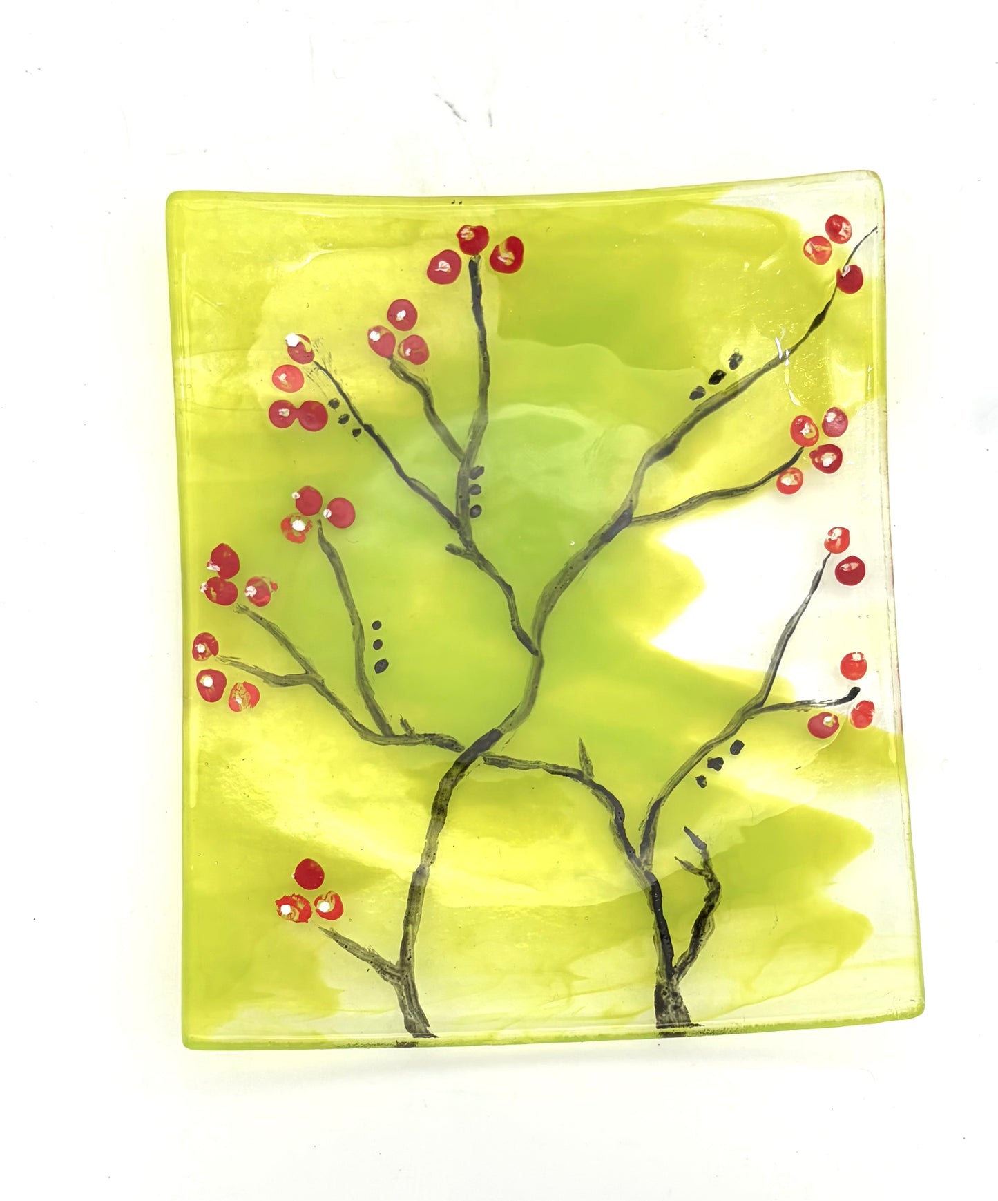 Light Green Black Stem Berry Tray