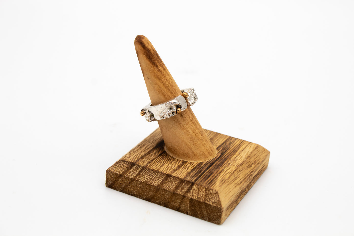 Sandcast Fine Silver Ring