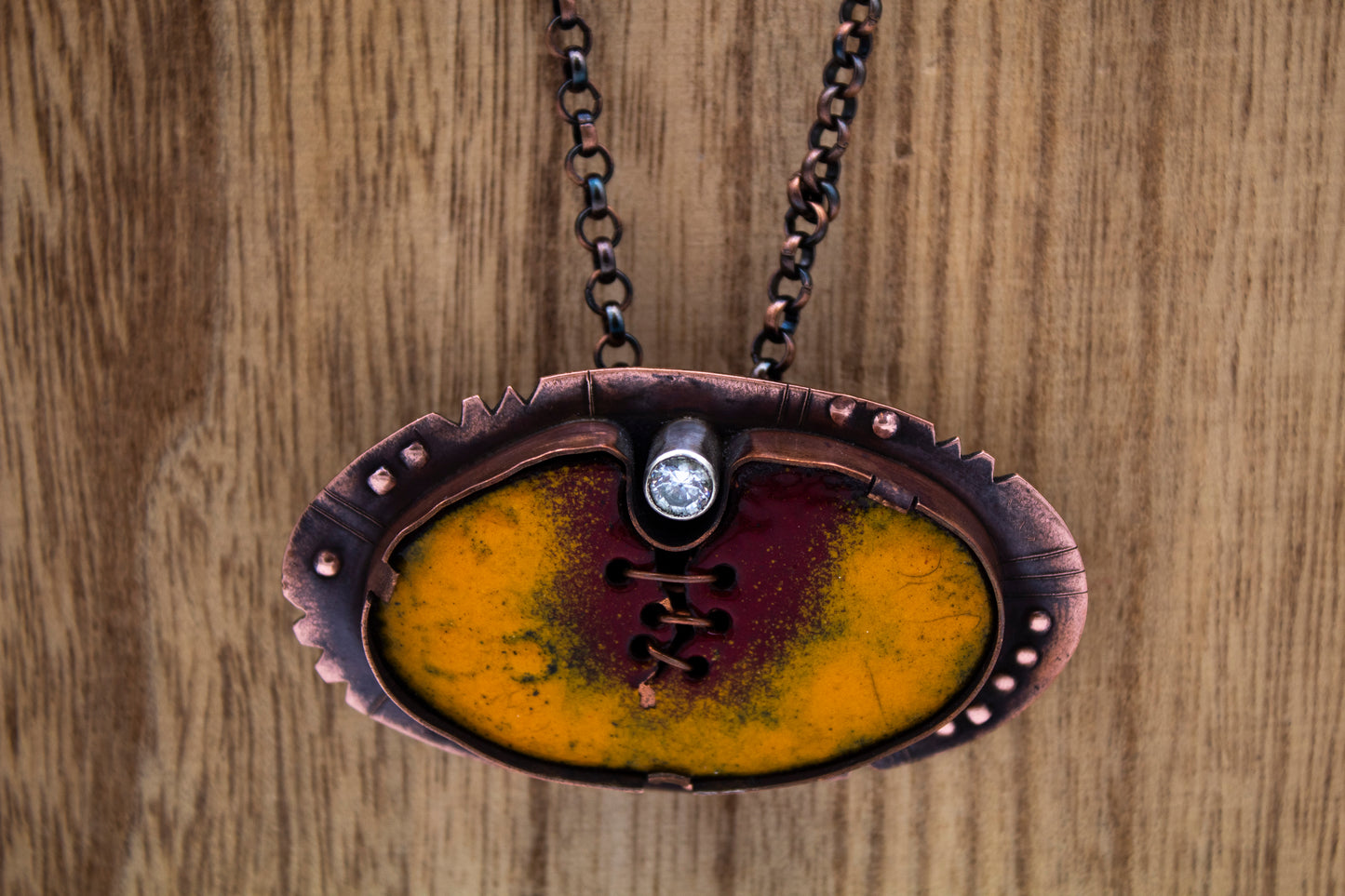 Copper Enameled Oval