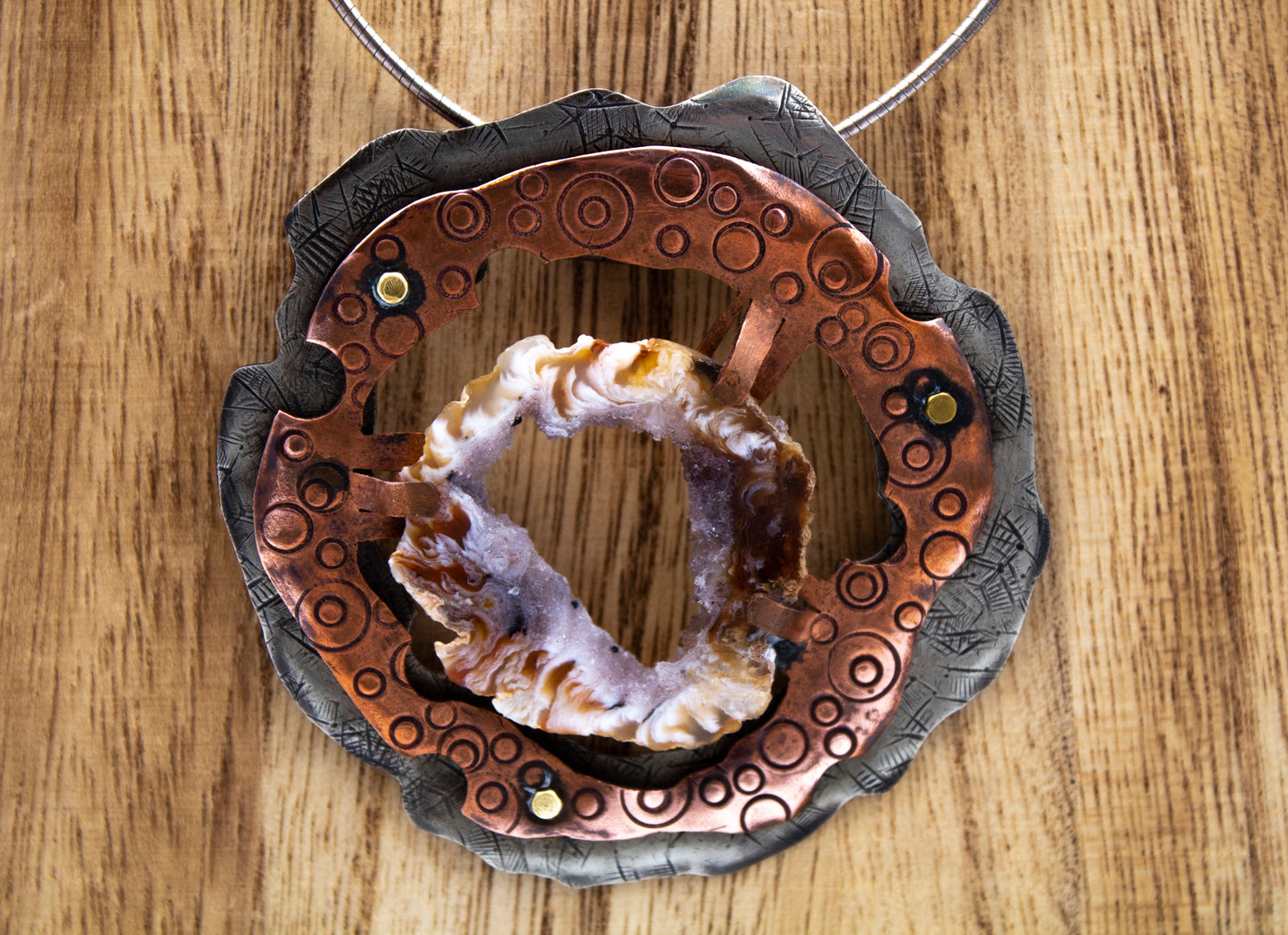 Necklace with Open Geode