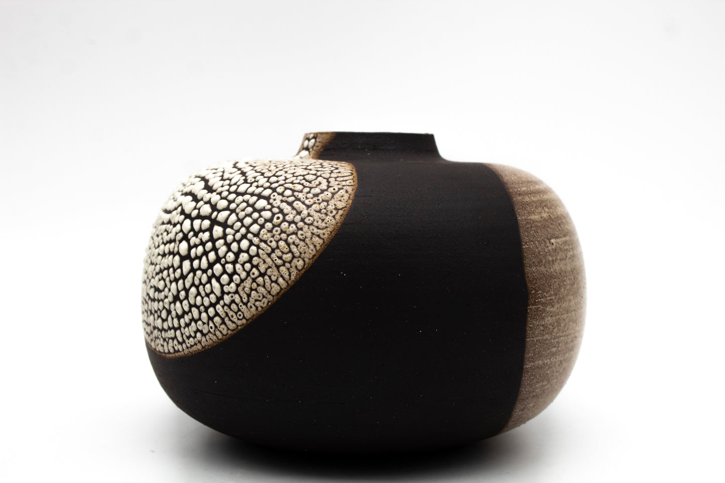 Signature Black Stoneware Vase Sphere (Large)