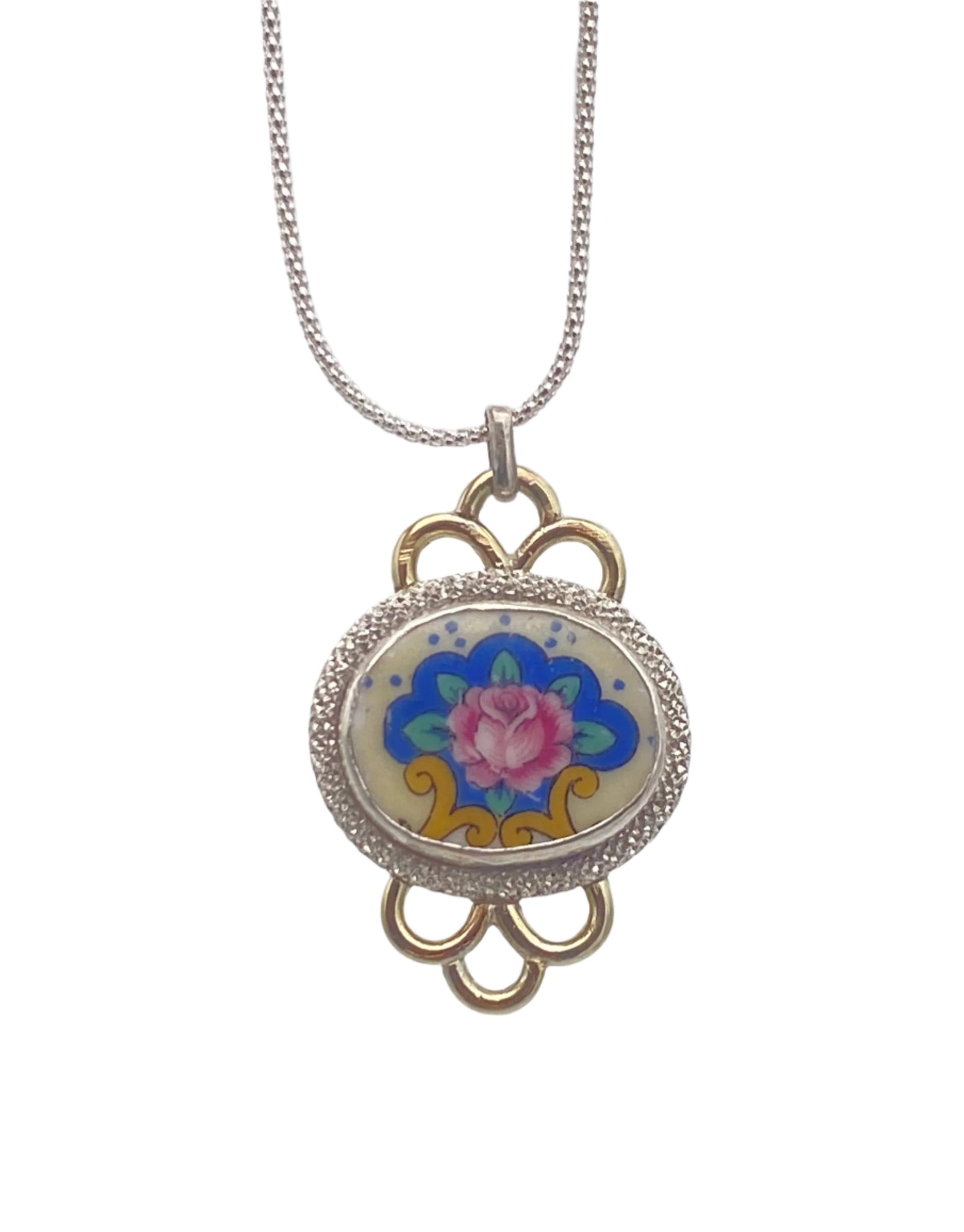 Porcelain Rose Necklace