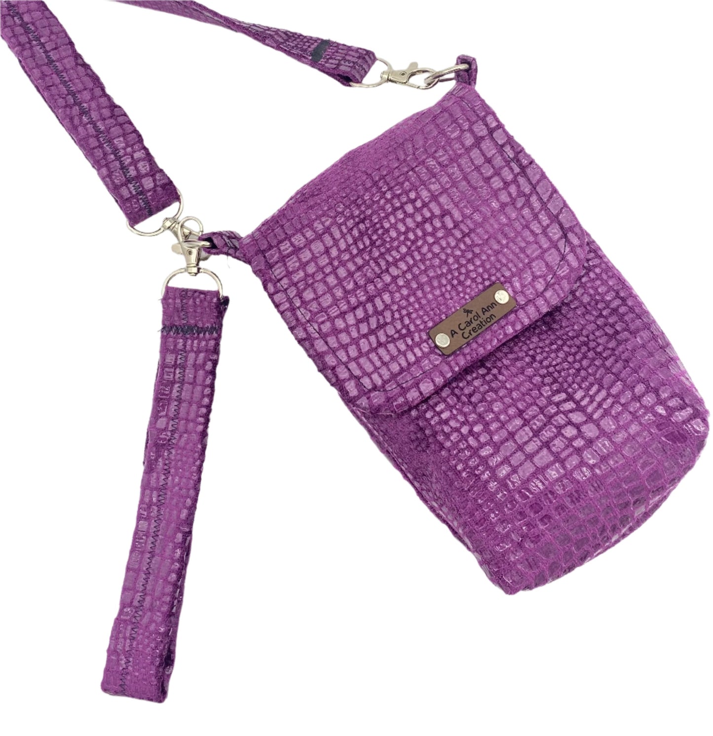 Purple Faux Snake Skin Purse