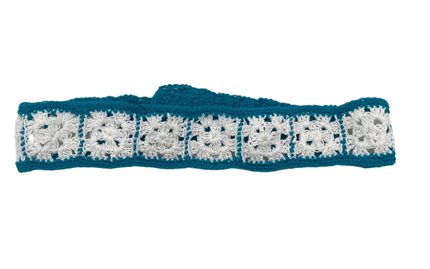 Micro-Crochet Blue Headband