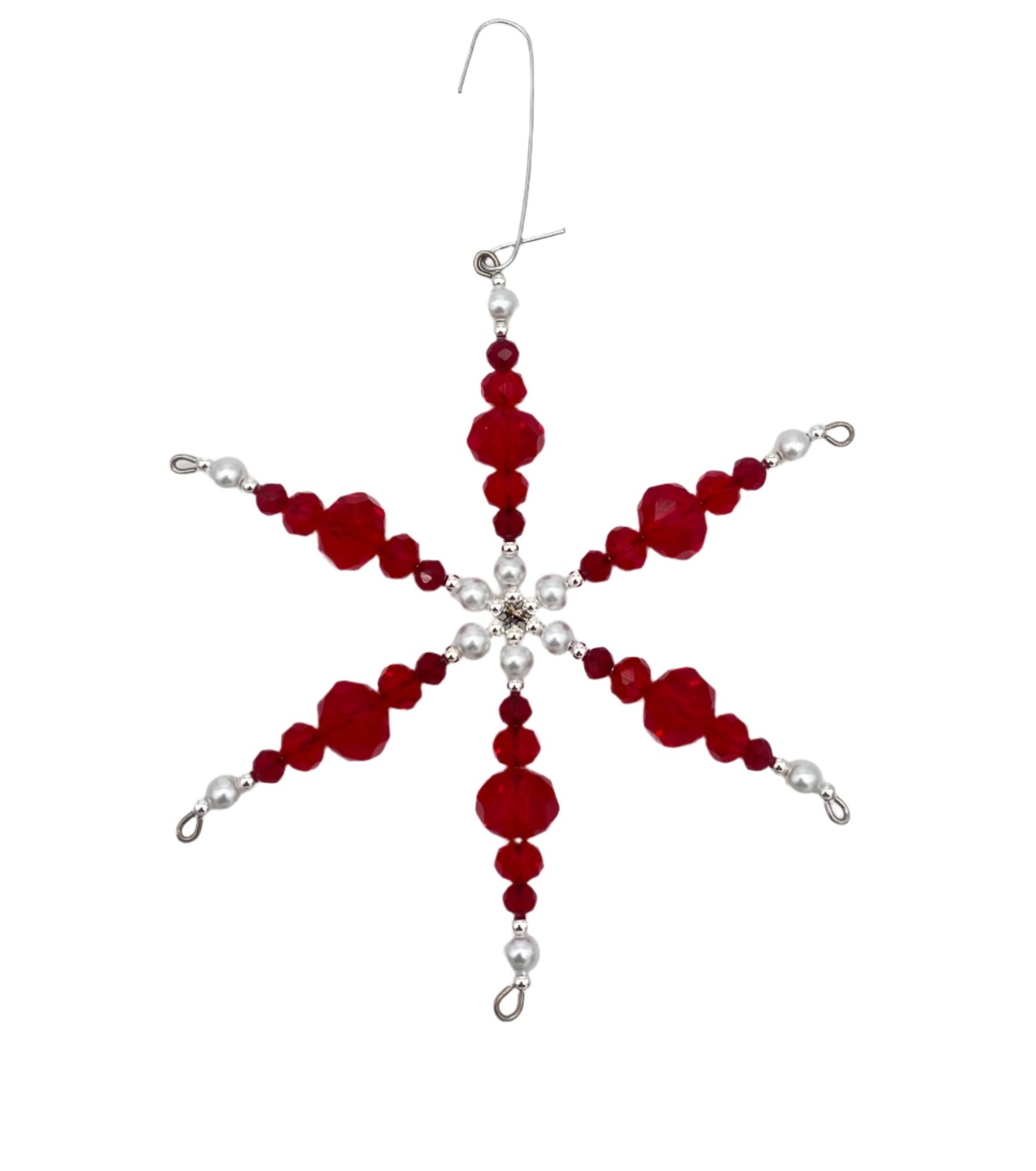 Red Bead Snowflakes