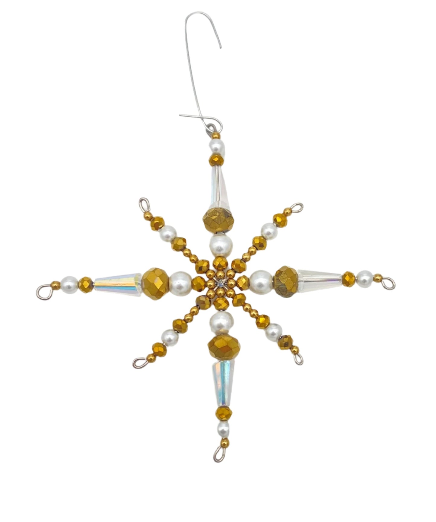 Gold Crystal Snowflakes