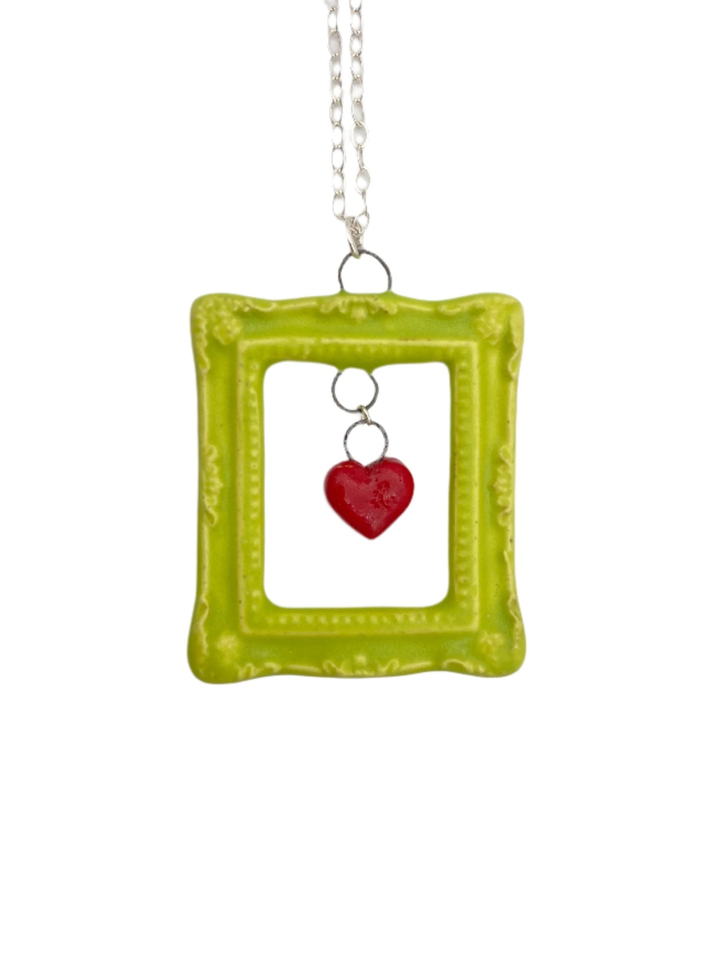 Frame and Heart Necklace