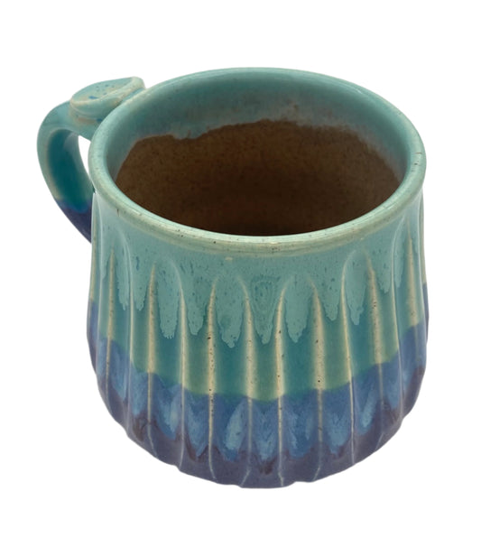 Purple Blue Faceted Mug