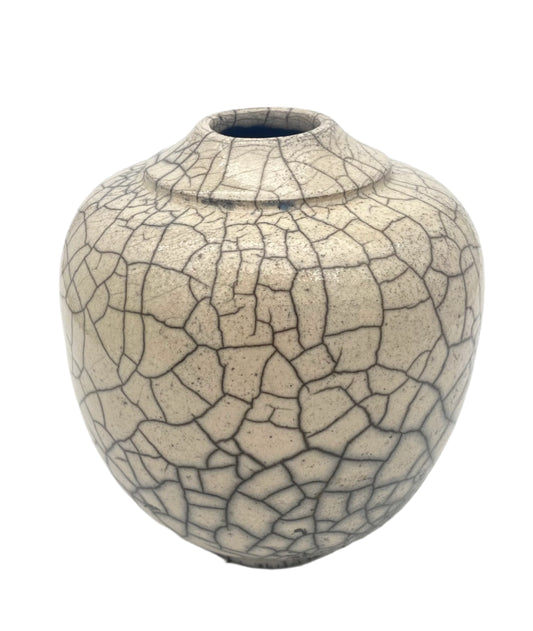 White Crackle Raku