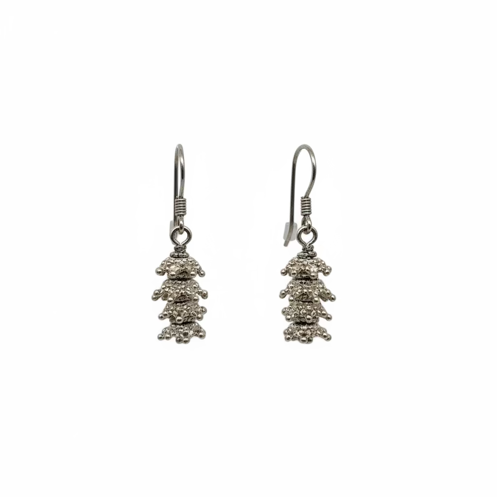 Sterling Silver Christmas Tree Earrings