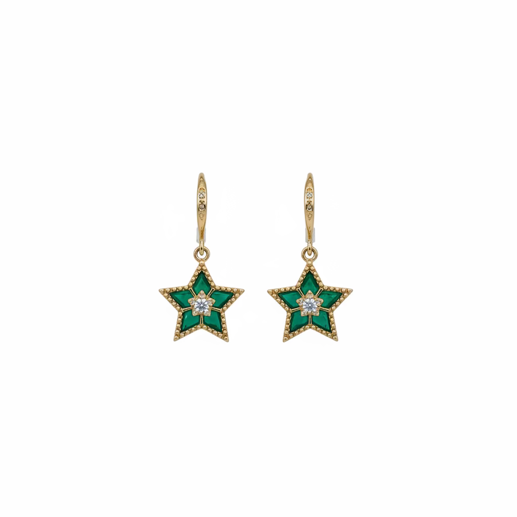 Gold-Filled with Diamonds Earrings