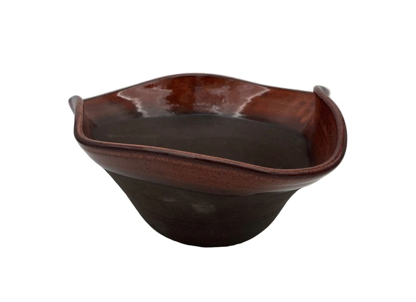Brown Bowl on Dark Clay