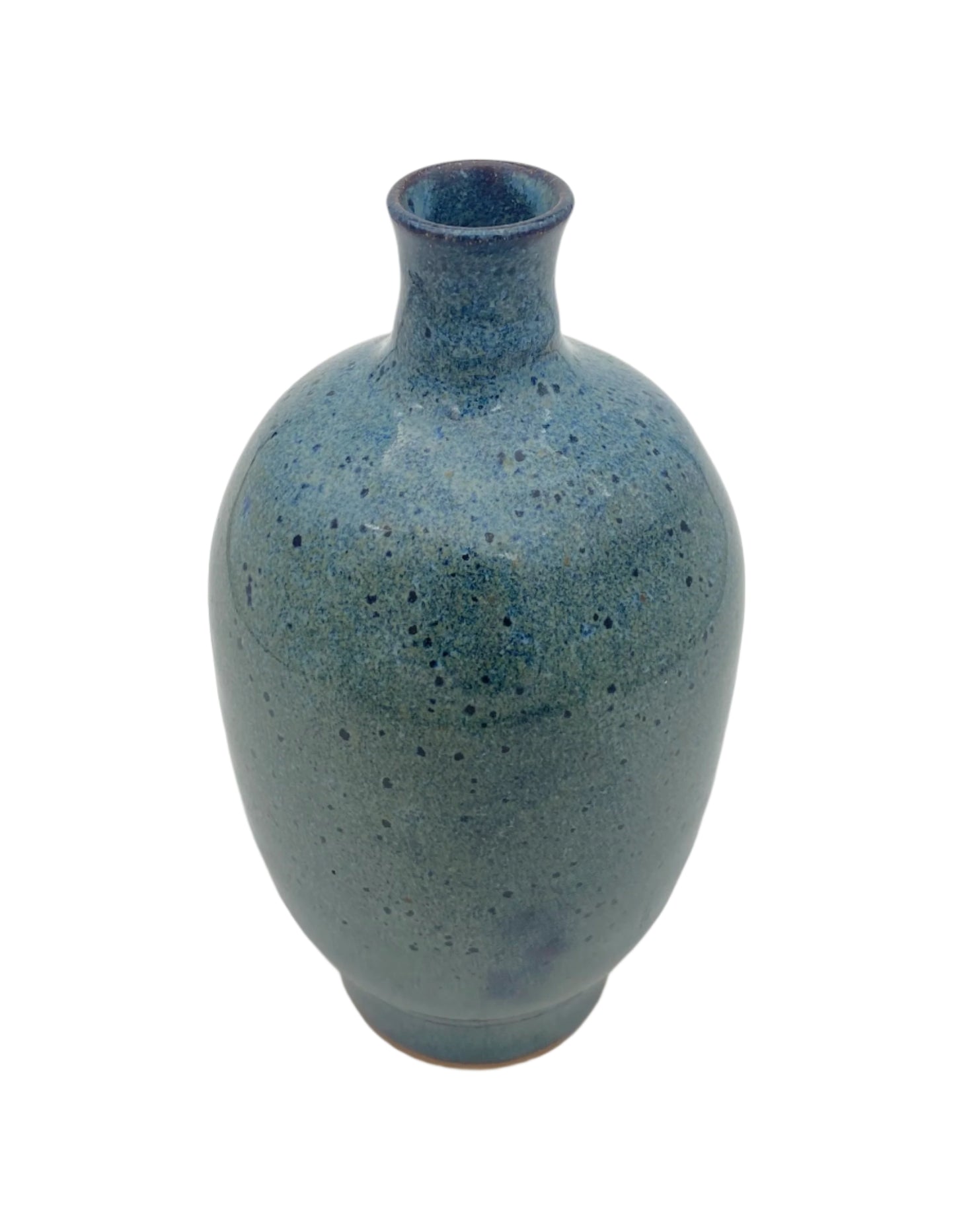 Stormy Blue Vase with Think Neck