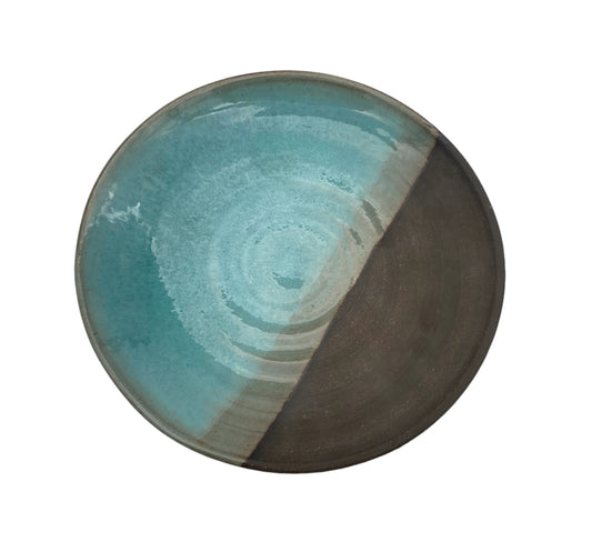 Small Plate Turquoise with Bare Portion