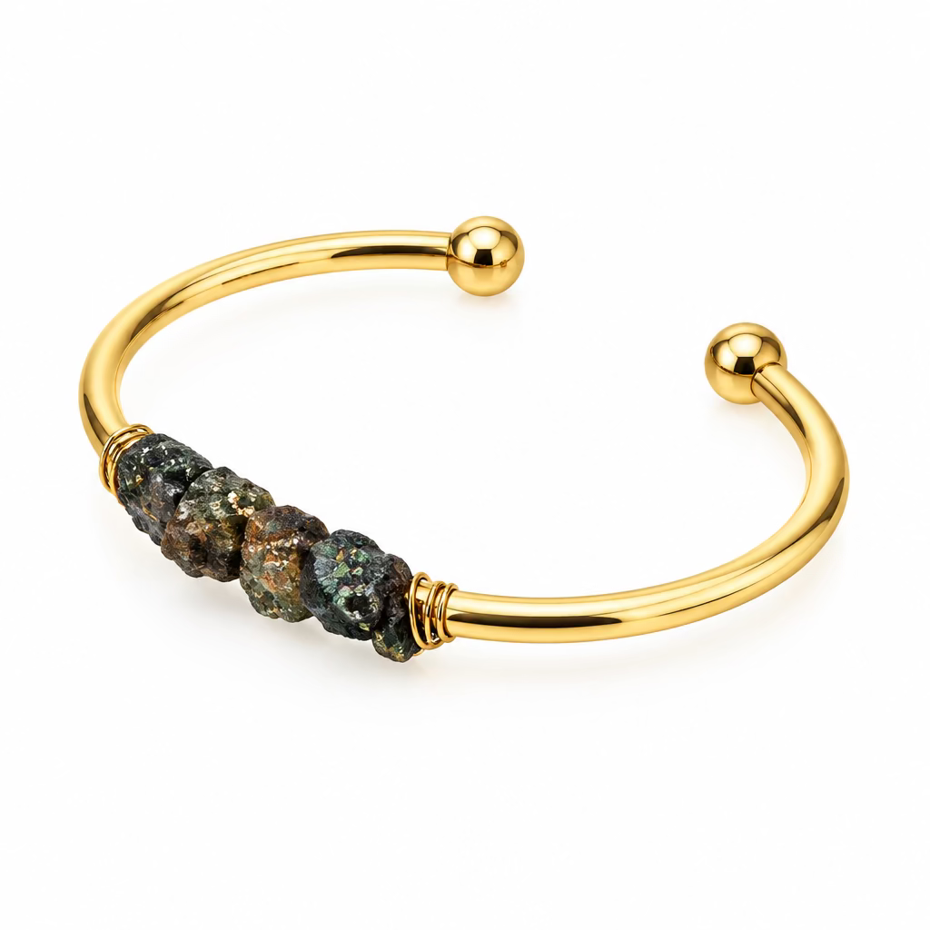 Tourmaline Gold-Plated Bangle