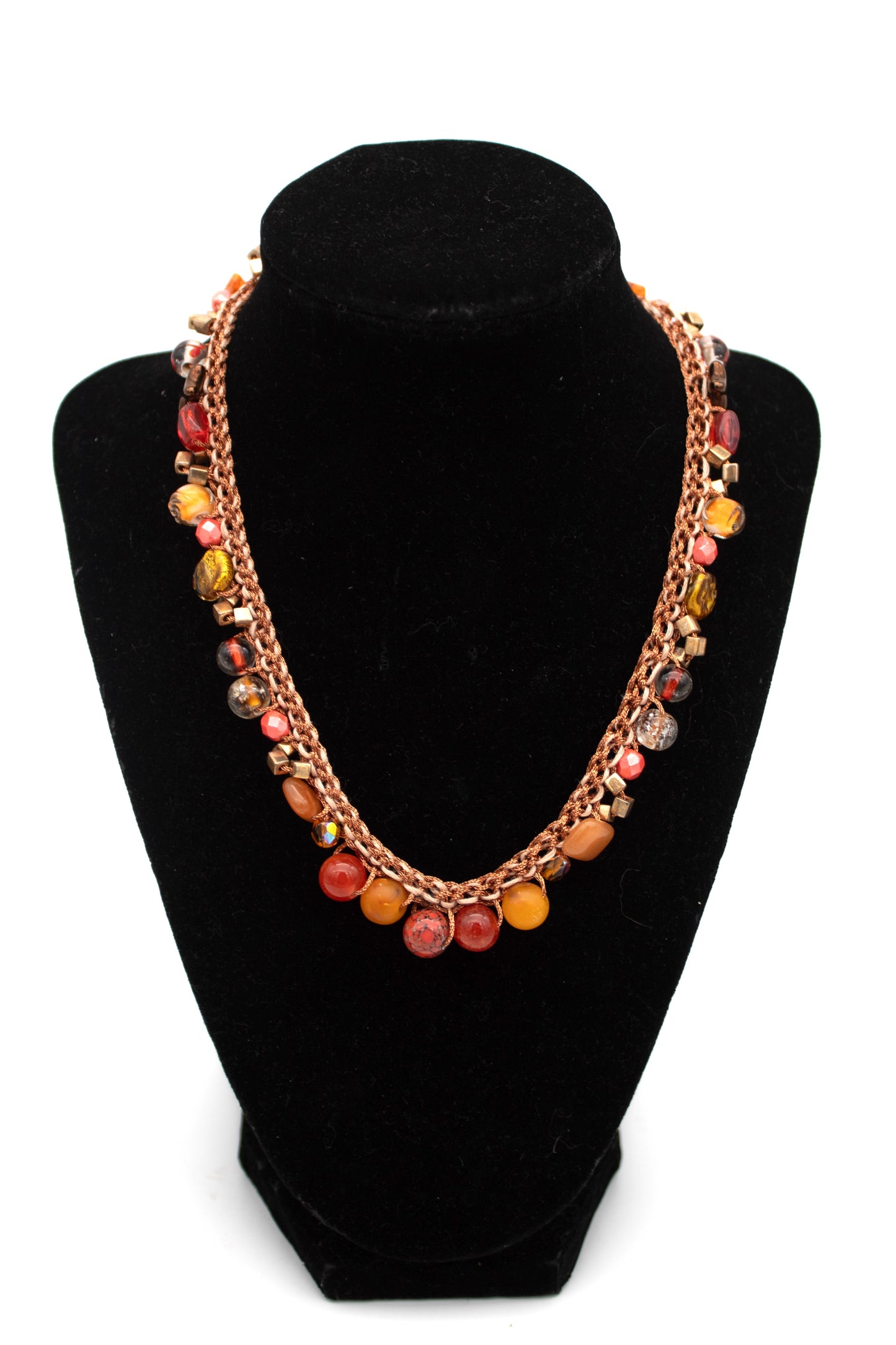 Burnt Cranberry Pearl Twist Chocker