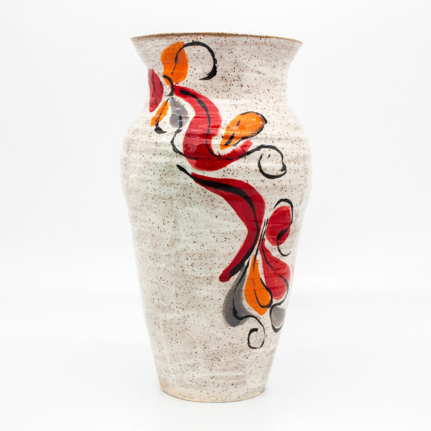 Red + Orange Underglaze Vase