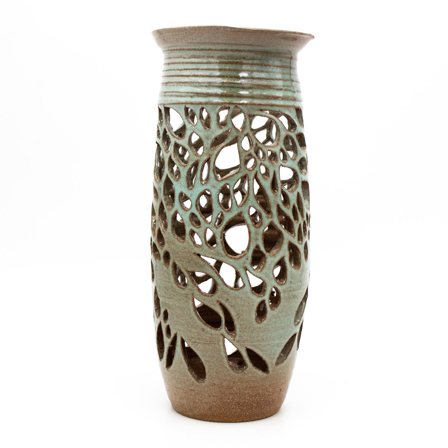Cut Out Green Vase