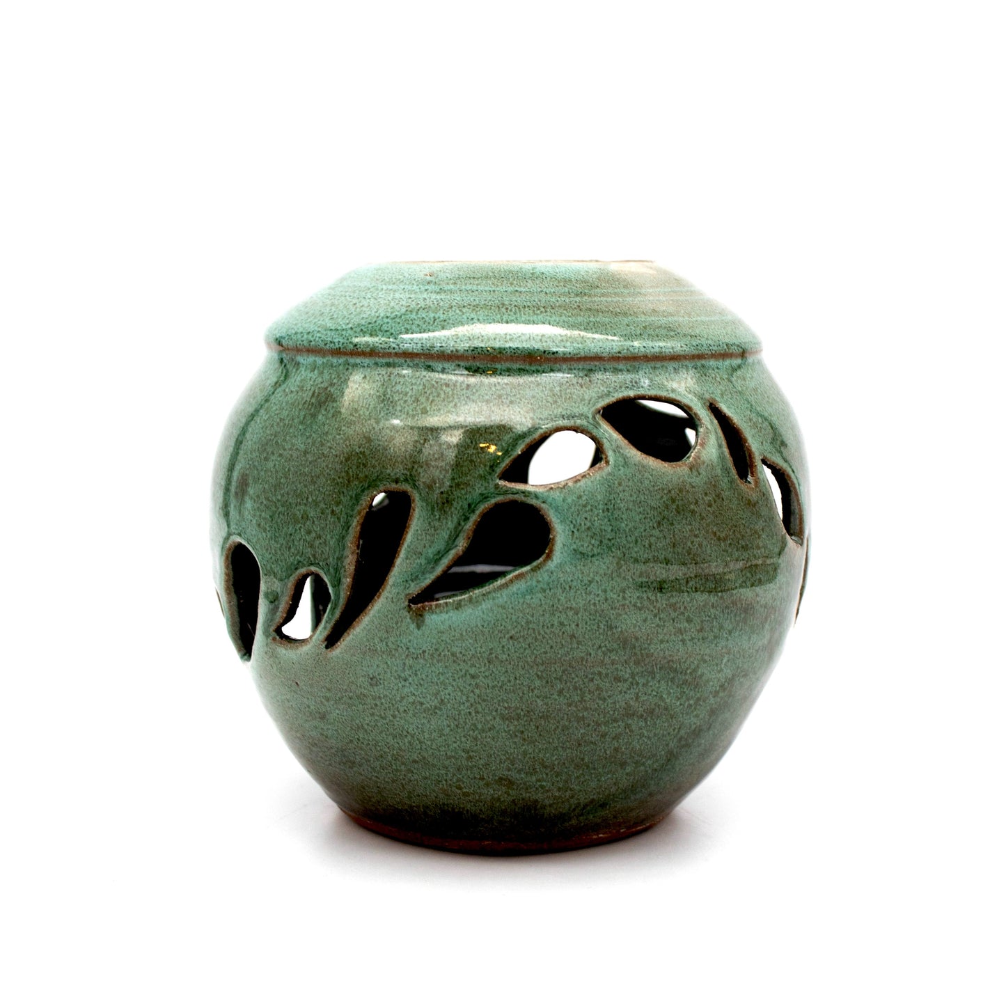 Green Round Cut Out Vessel