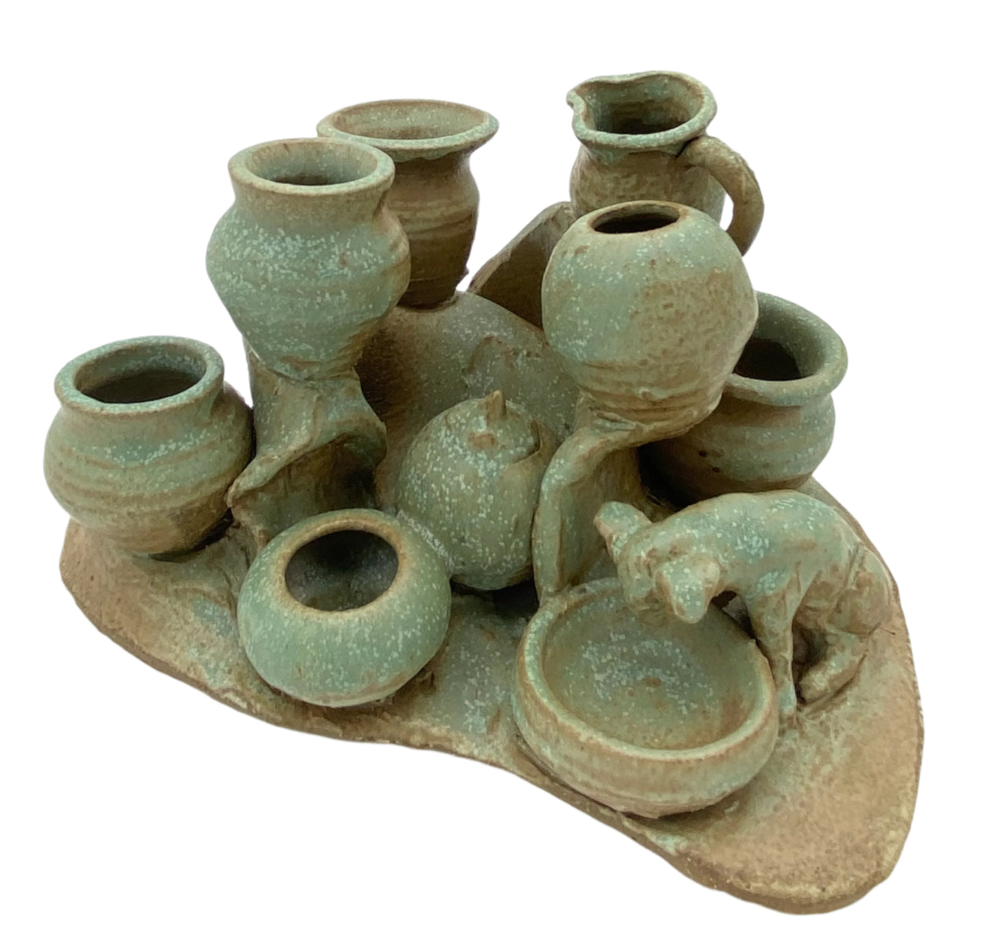 Small Pots with Dog