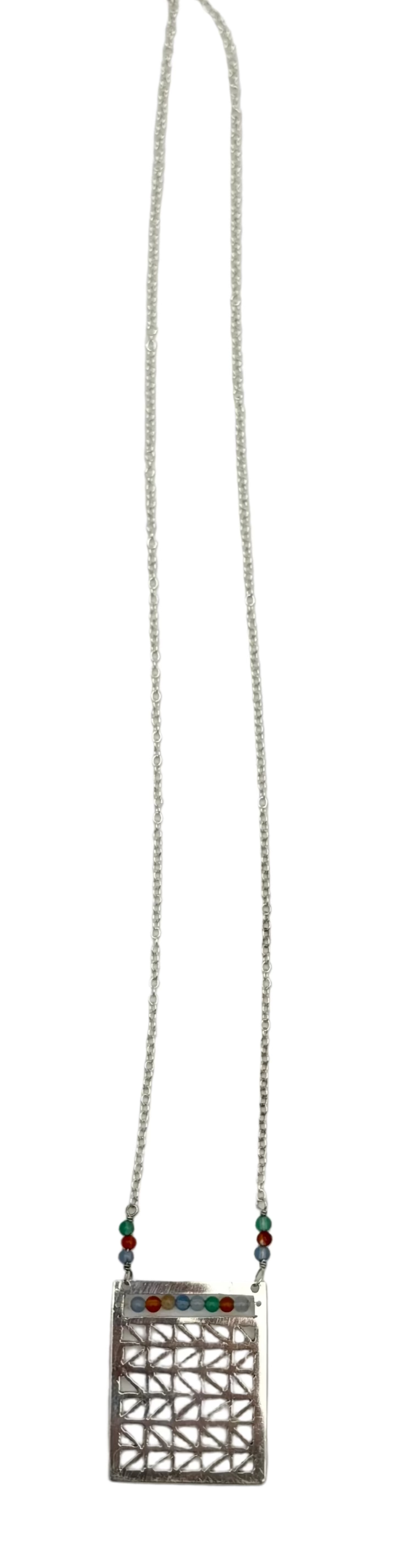 Sterling Silver necklace with Agates