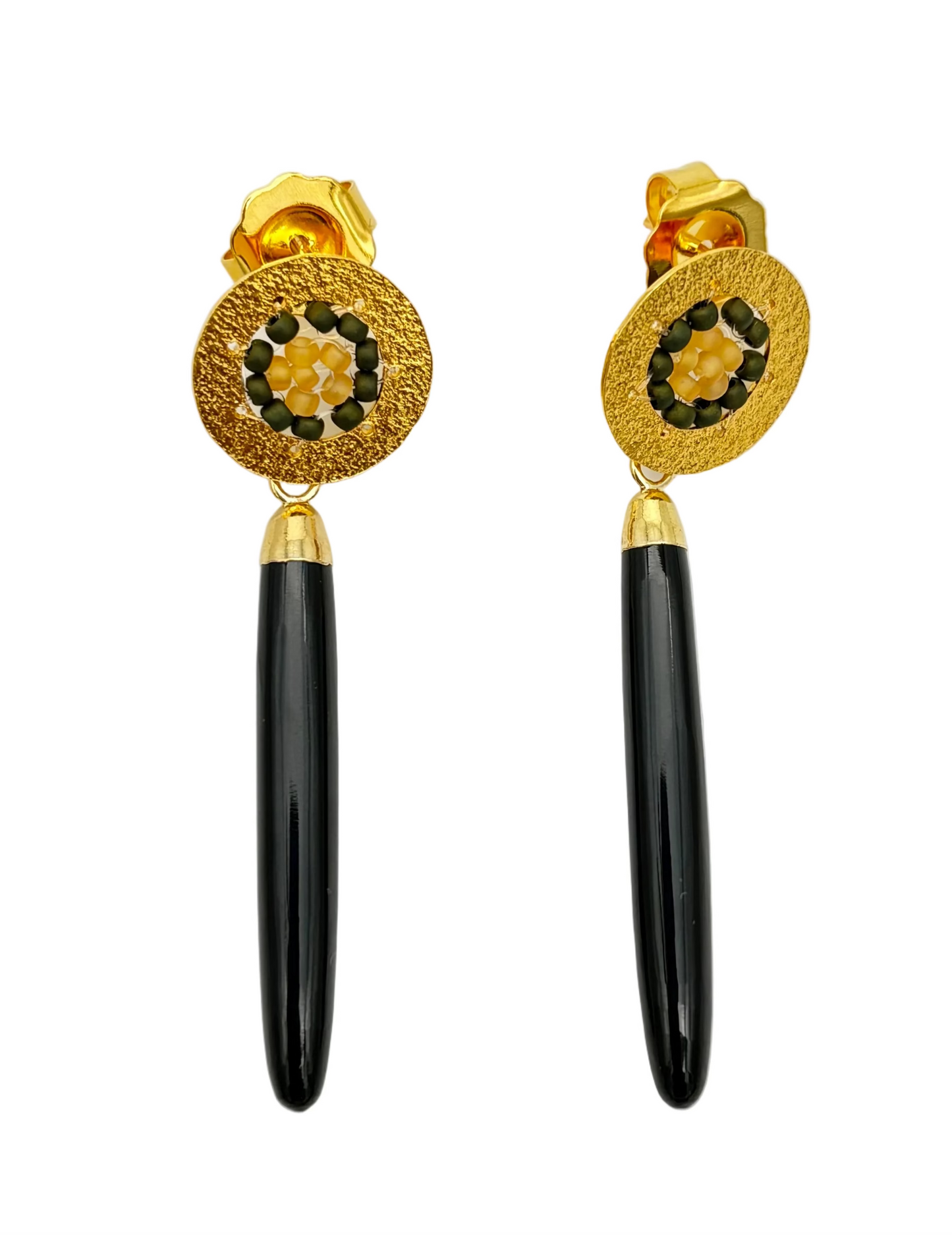 Sterling Silver Onyx Earrings