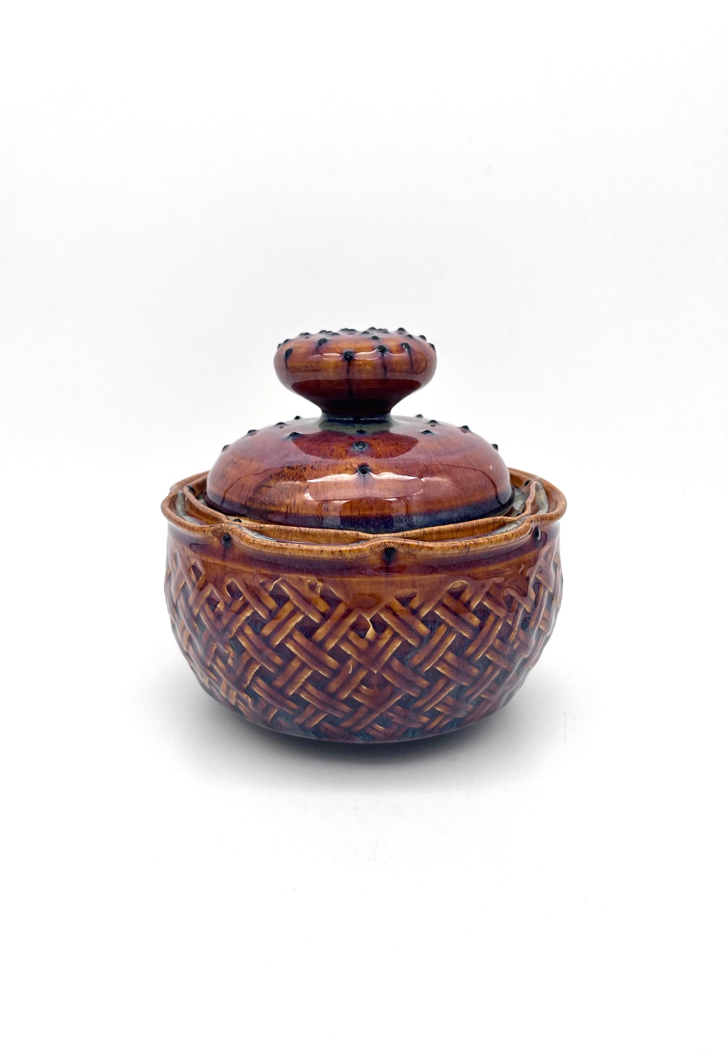 Covered Jar with Knob Lid