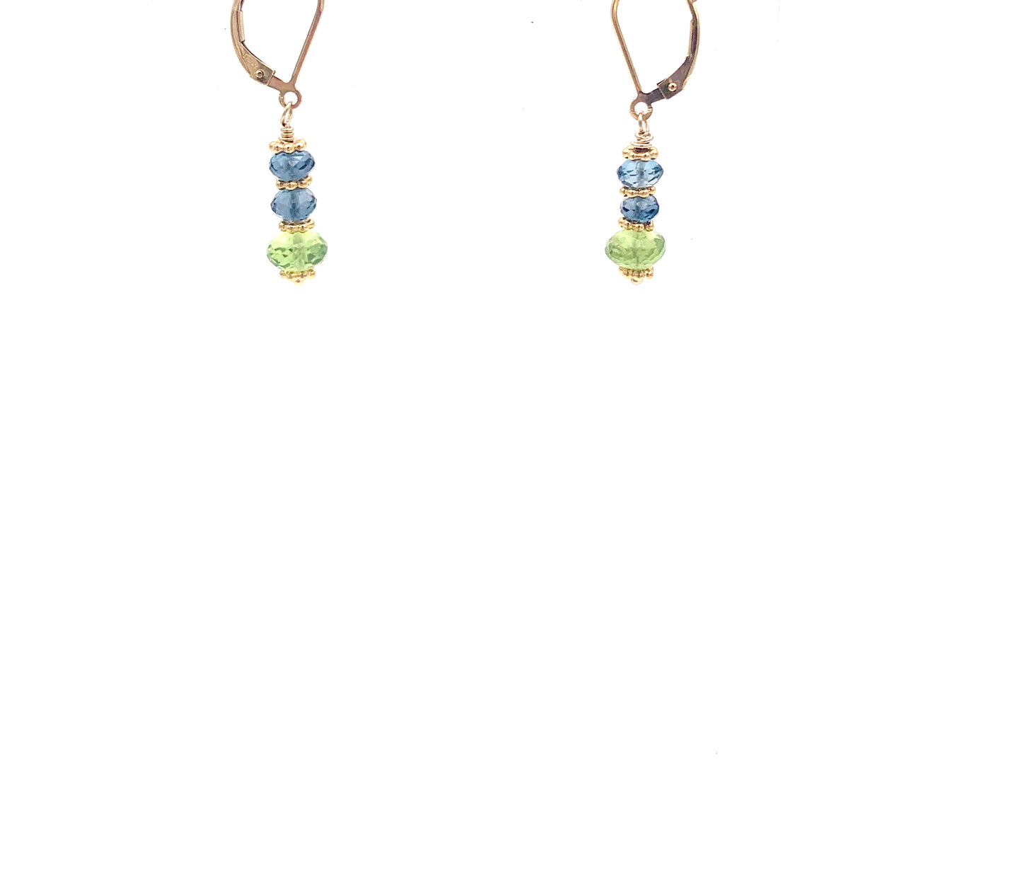 Peridot London Blue Topaz Gold Fill Earrings