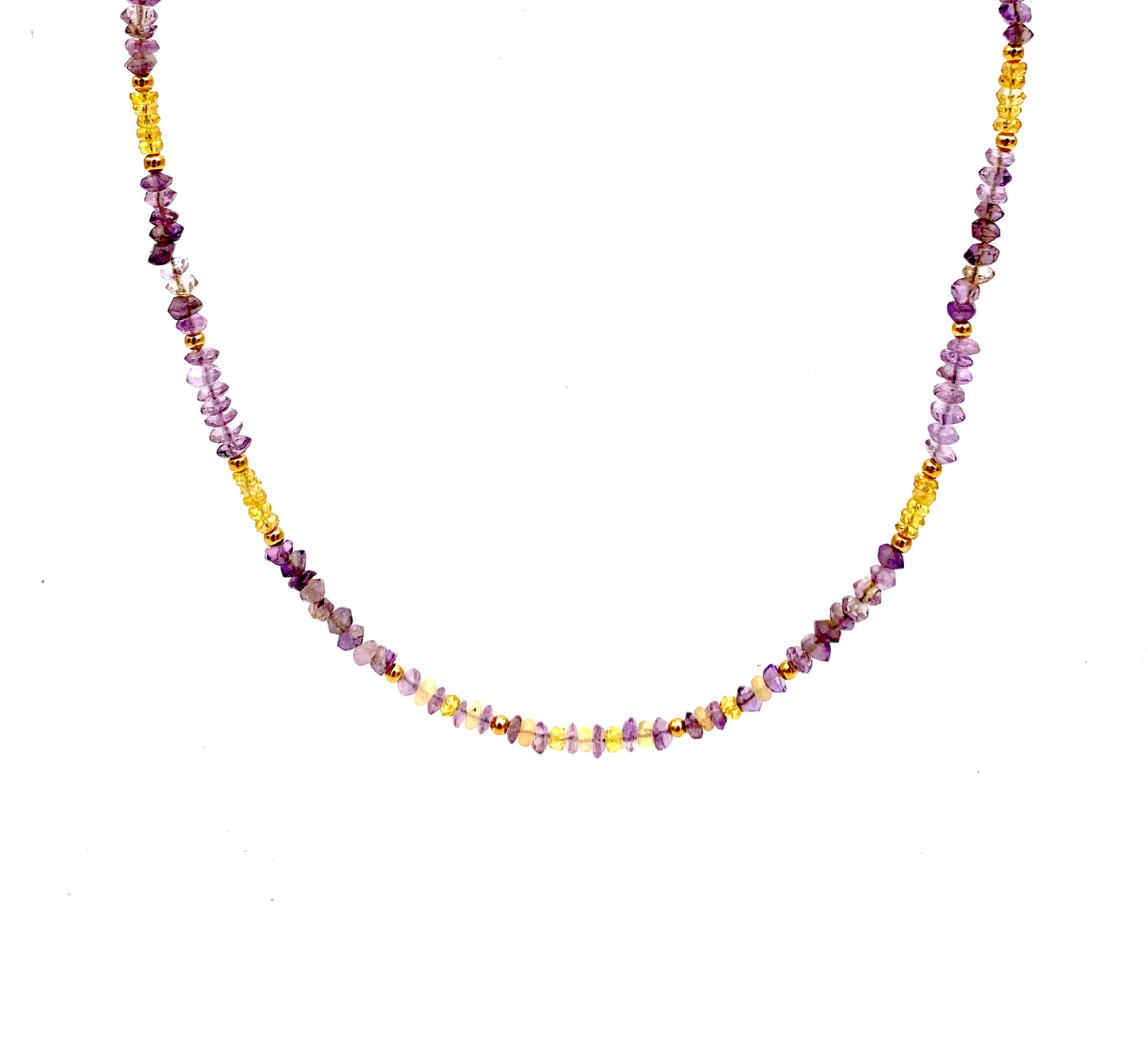 Labrodorite, Moonstone Aquamarine Sterling Necklace