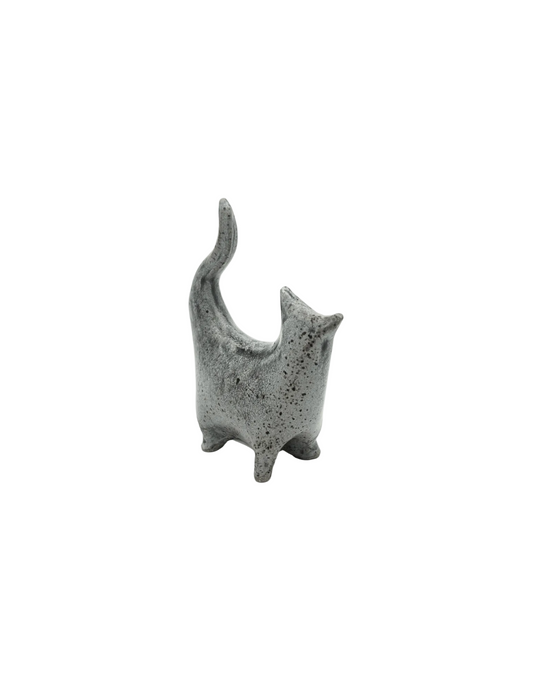 Grey Cat Ring Holder