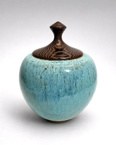 Jar with Wood Cover (Wenge) and Inlay VI
