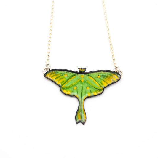 Small Luna Moth Necklace